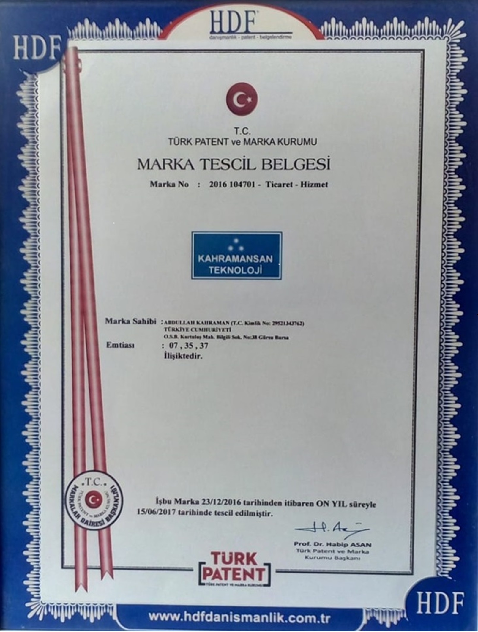 Marka Belgesi